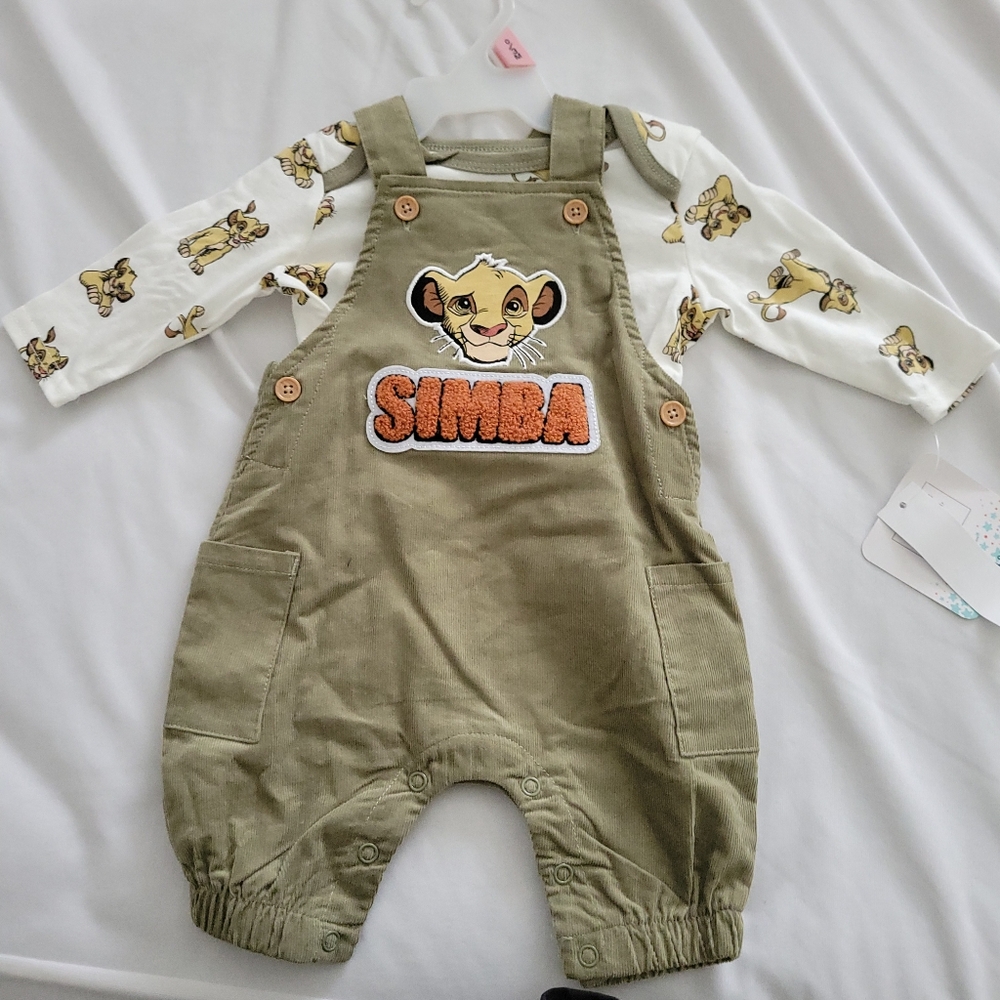Disney Simba Olive Overalls for Kids